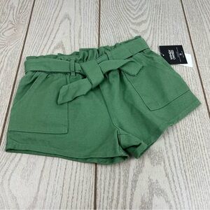 Grayson Threads Black Big Girls Elastic Waist Tie-Belt Shorts S-XL Green $32